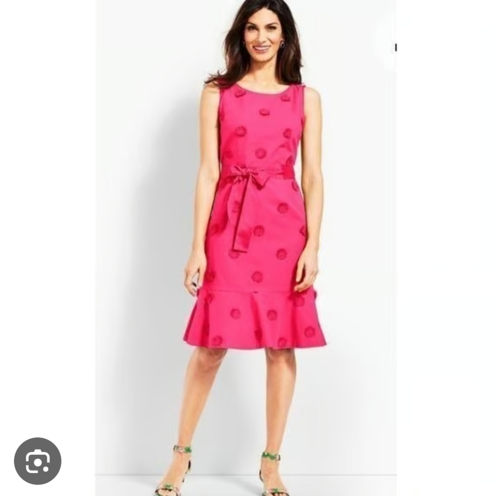 Talbots Pink Floral Accent‎ Sundress